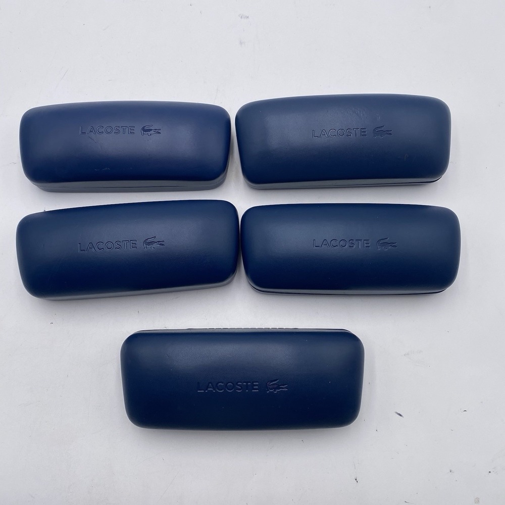 Lot‎ Of 5 Lacoste Eyeglass Sunglass Clamshell Case Holder Blue - CASE ONLY